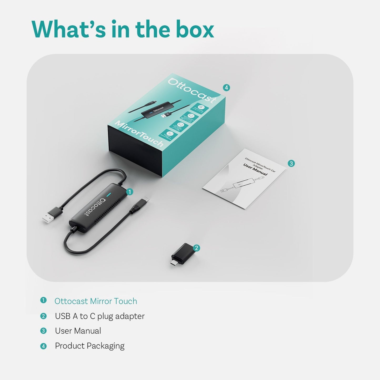 Mirror Touch Wireless CarPlay Adapter