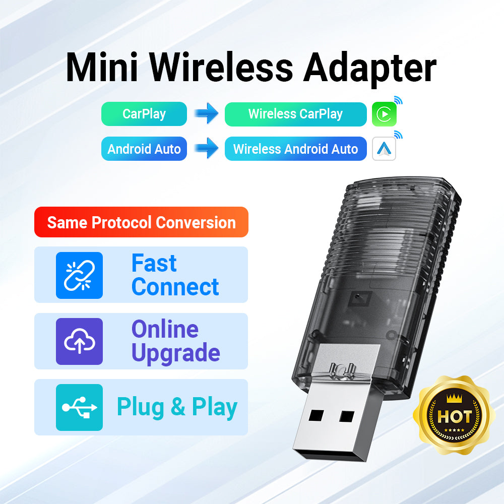 2-in-1 Mini Wireless CarPlay/Android Auto Adapter