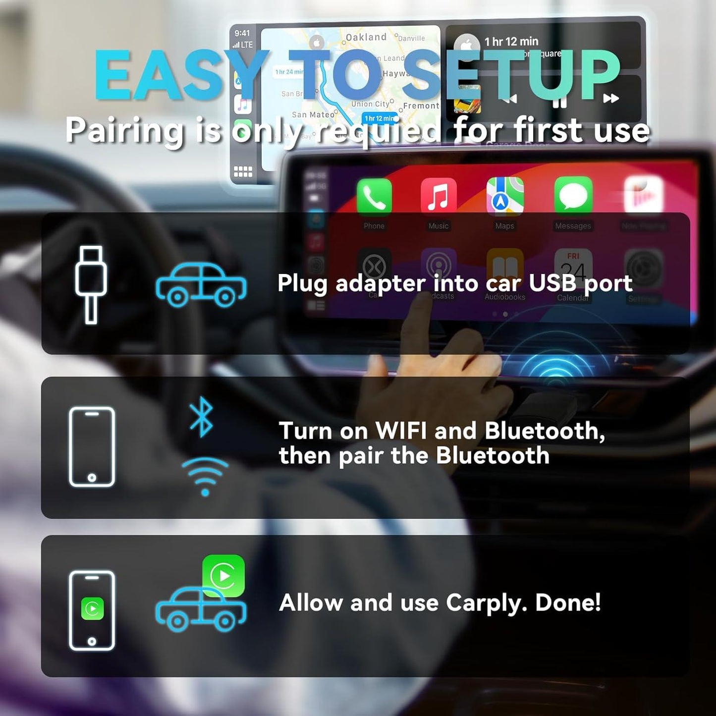 OTTOCAST Mini  Wireless CarPlay/Android Auto Adapter