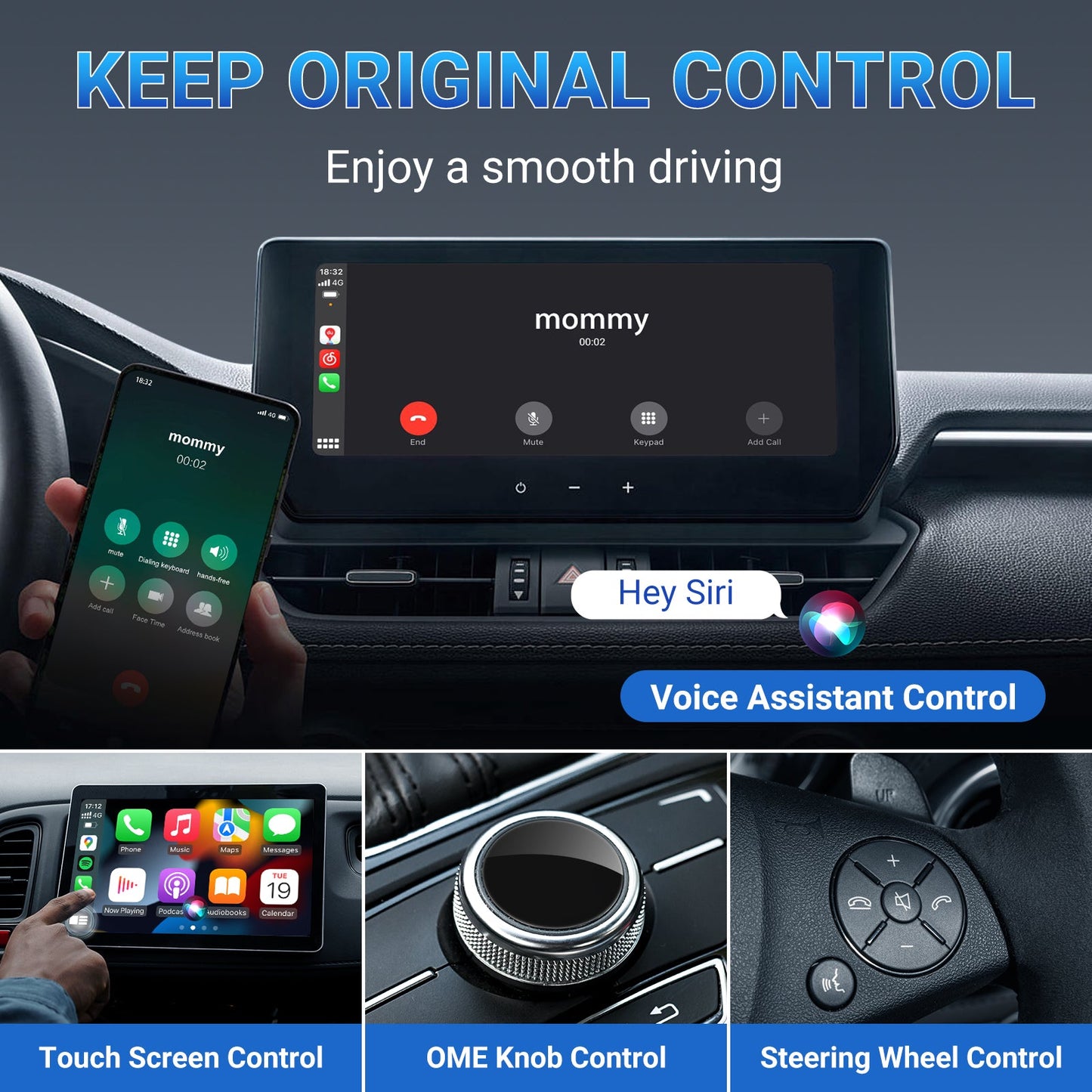 The Smart Car Link Wireless CarPlay/Android Auto 2 in 1 Adapter