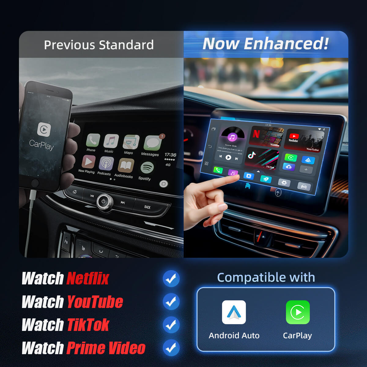 (LIMITED STOCK) Play2Video Pro Wireless CarPlay/ Android Auto All-in-one Adapter