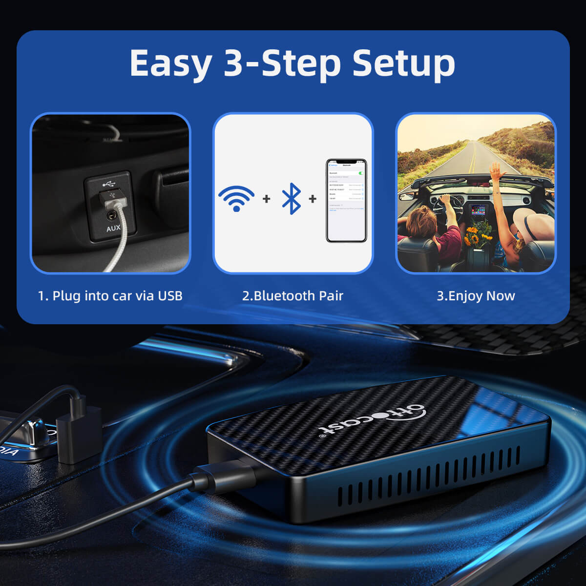 (Today Special Offer 40% OFF) Play2Video Pro Wireless CarPlay/ Android Auto Adapter With YouTube & Netflix