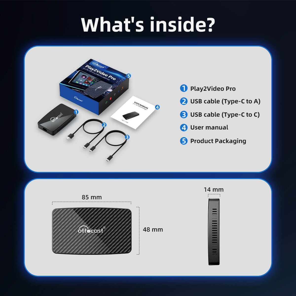 (LIMITED STOCK) Play2Video Pro Wireless CarPlay/ Android Auto All-in-one Adapter