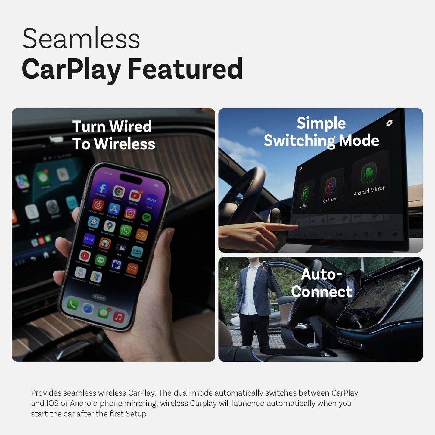 ( EXCLUSIVE PRICE--CODE：L10 )Mirror Touch Wireless CarPlay Adapter