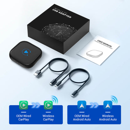 The Smart Car Link Wireless CarPlay/Android Auto 2 in 1 Adapter