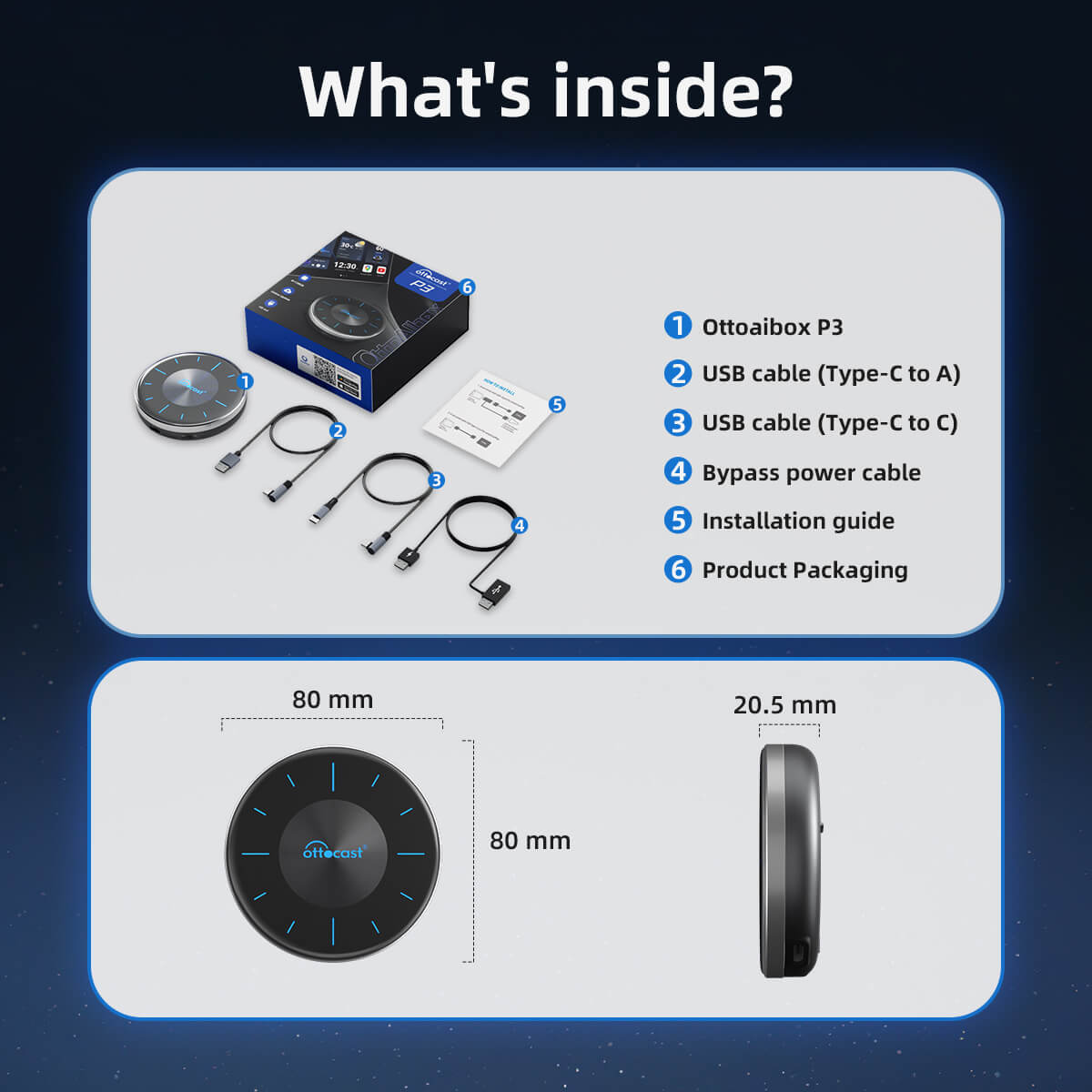 (Today Special Offer 26% OFF) OttoAibox P3 CarPlay AI Box