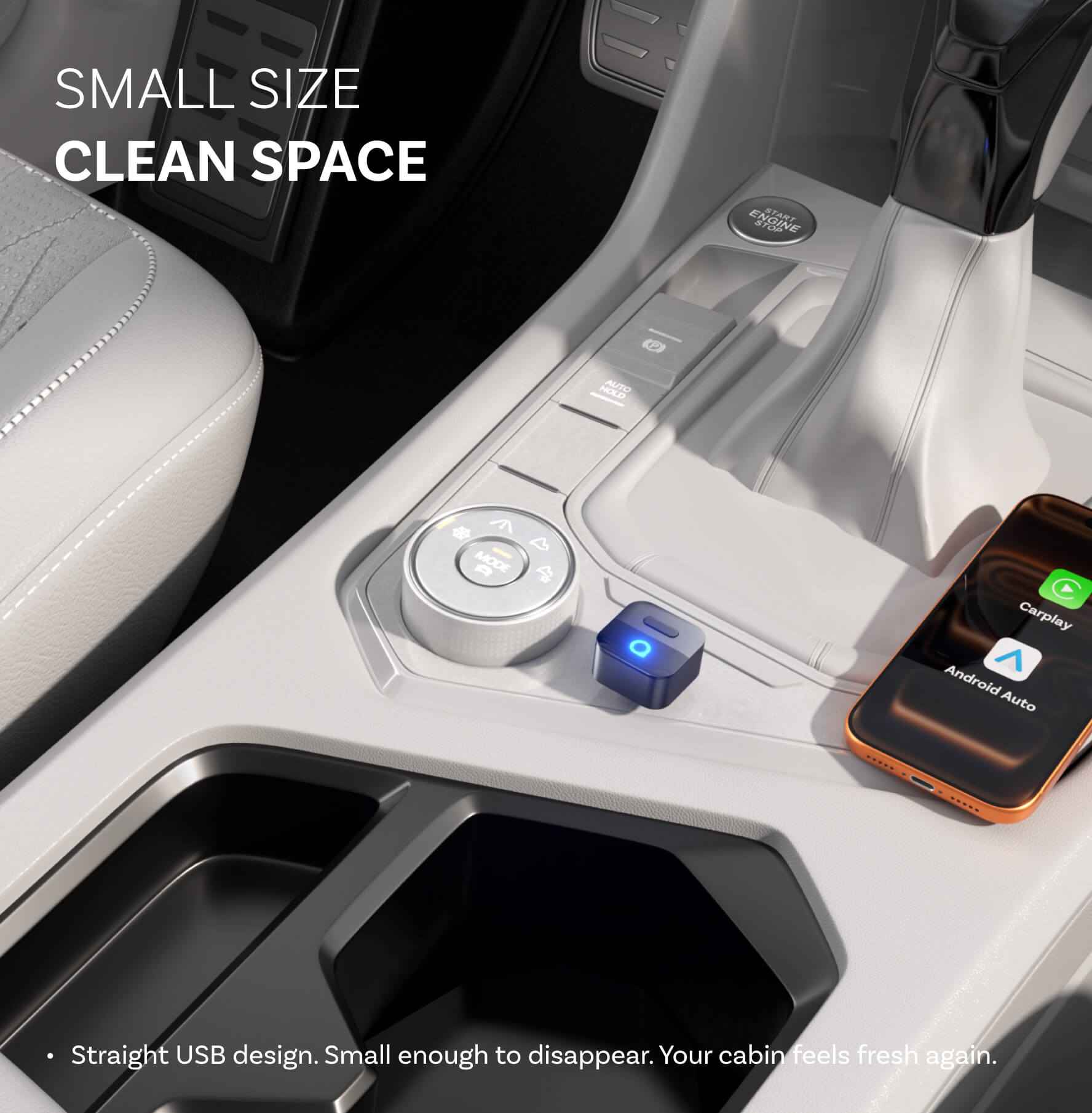 Ottocast Mini Pico Wireless CarPlay/Android Auto Adapter