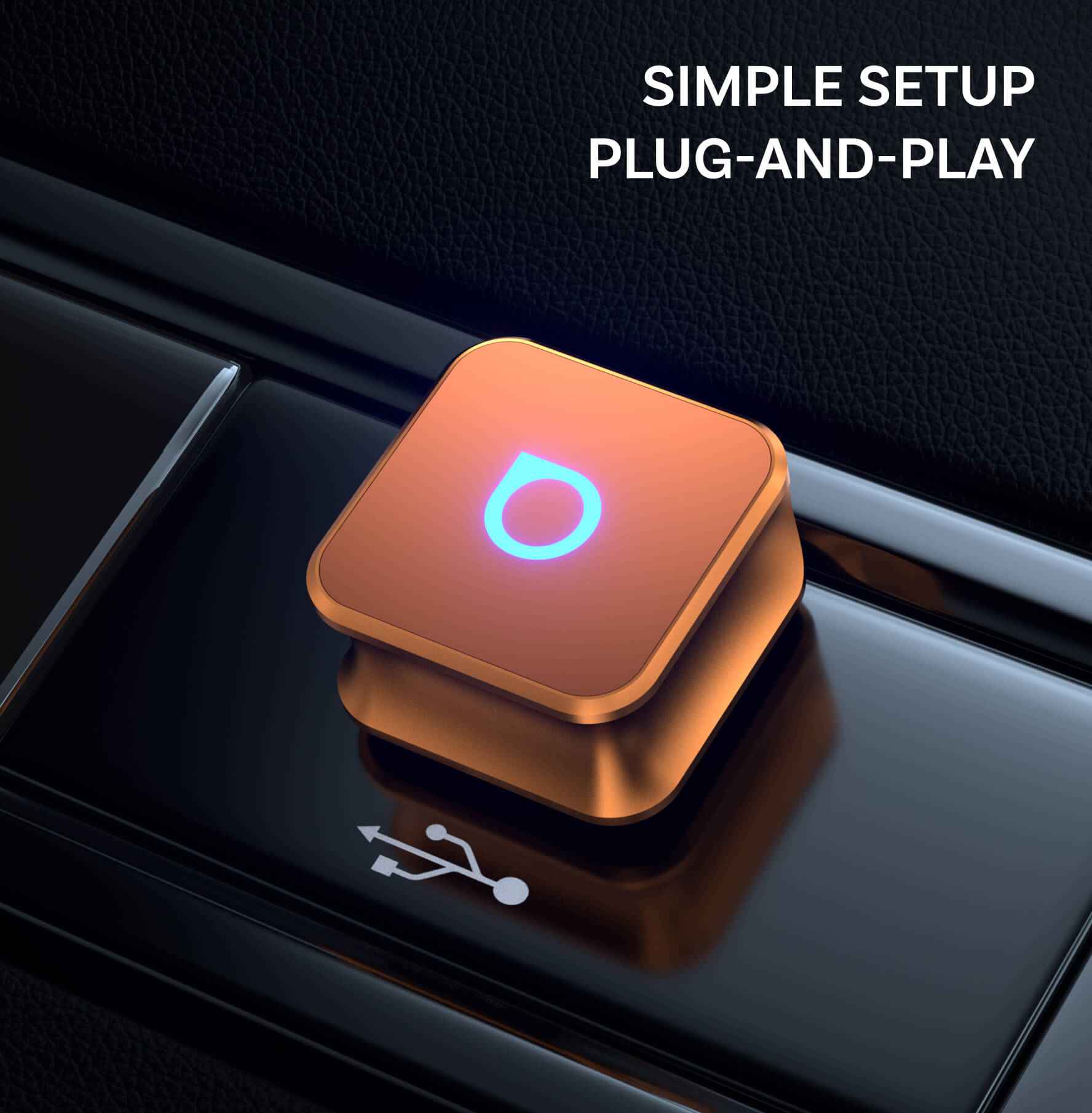 Ottocast Mini Cube 3.0 Adapter - Cosmic Orange