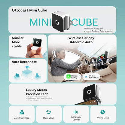OTTOCAST Mini  Wireless CarPlay/Android Auto Adapter
