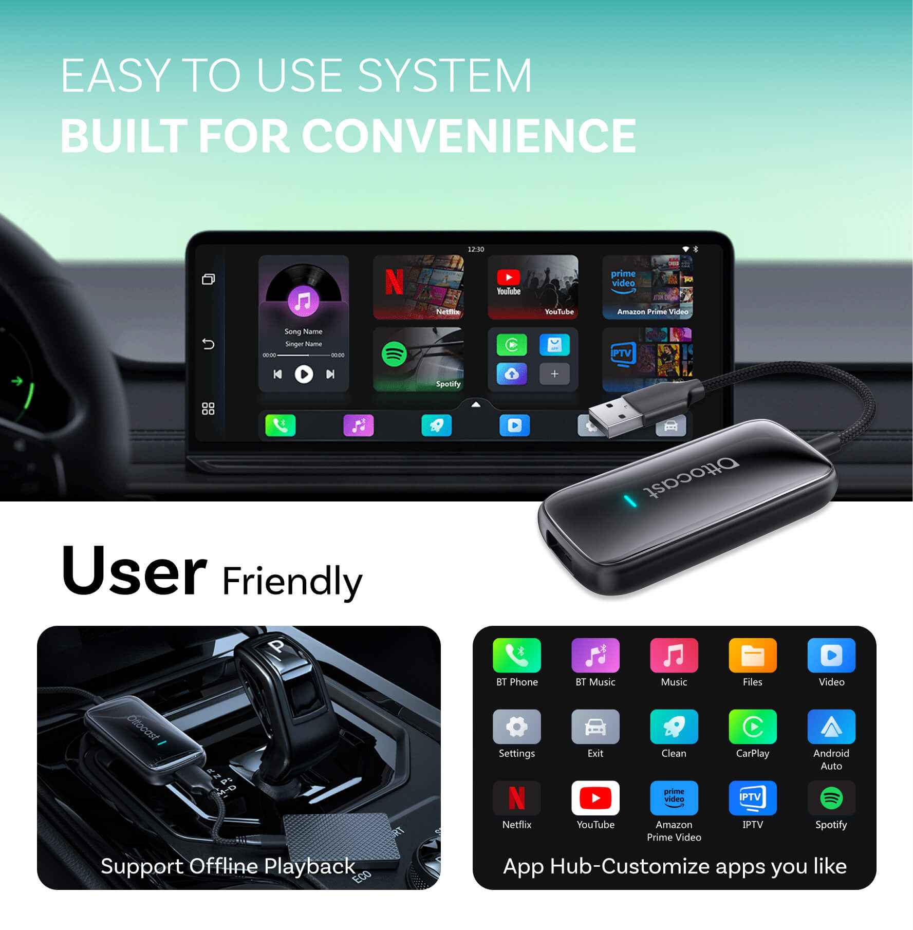 （Exclusive discounts）Play2Video Ultra Wireless CarPlay/Android Auto All-in-1 Adapter