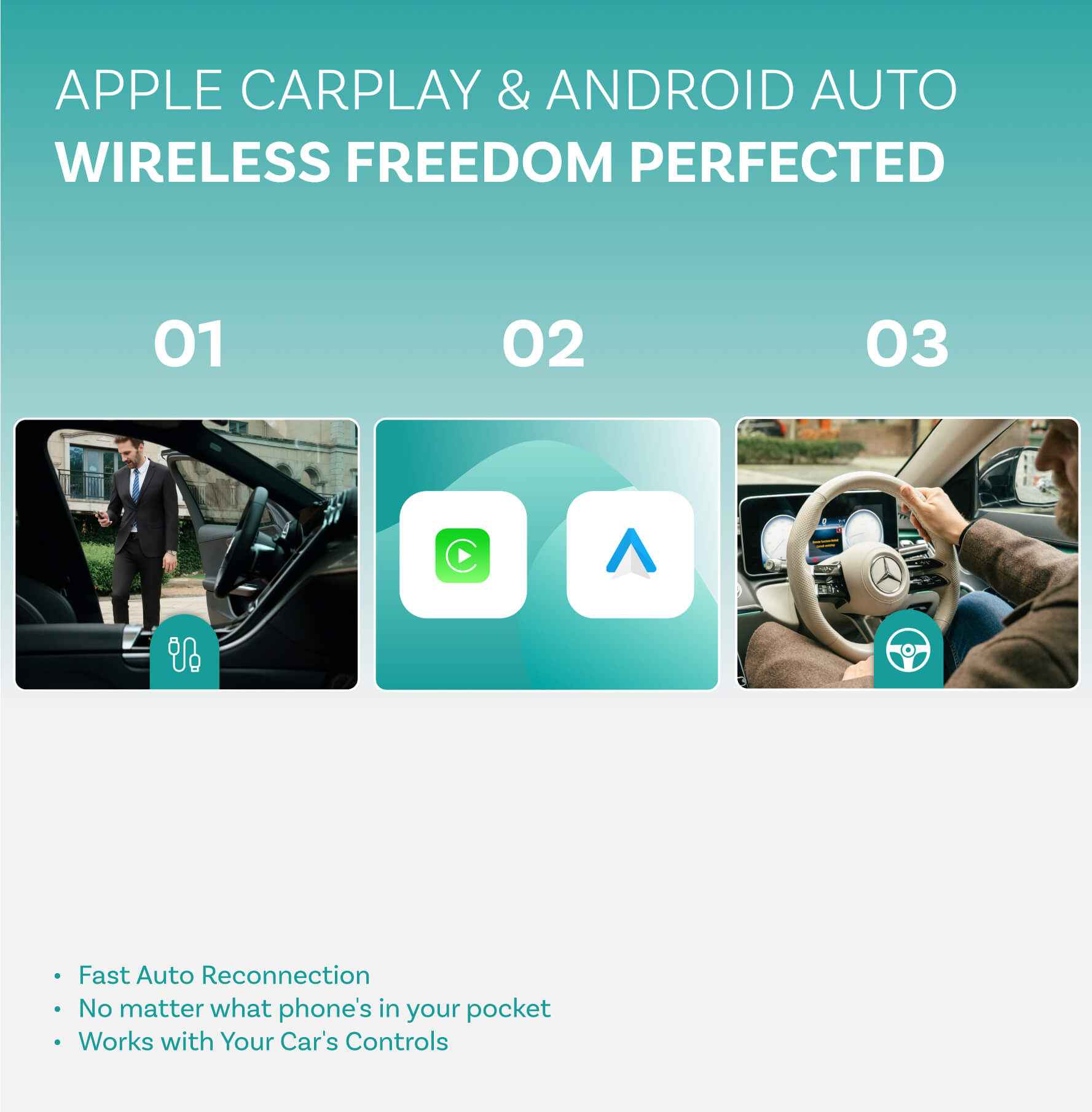 （Exclusive discounts）Play2Video Ultra Wireless CarPlay/Android Auto All-in-1 Adapter