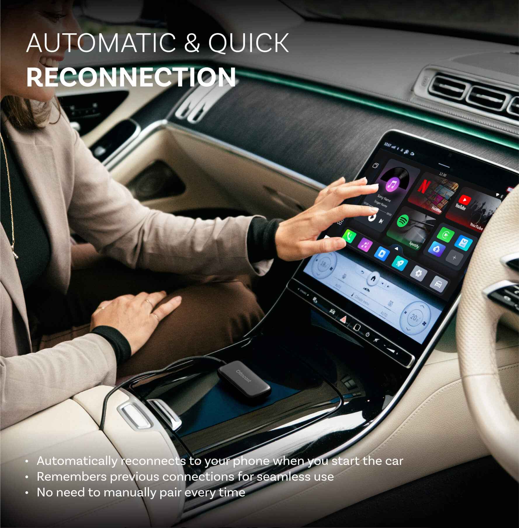 （Exclusive discounts）Play2Video Ultra Wireless CarPlay/Android Auto All-in-1 Adapter